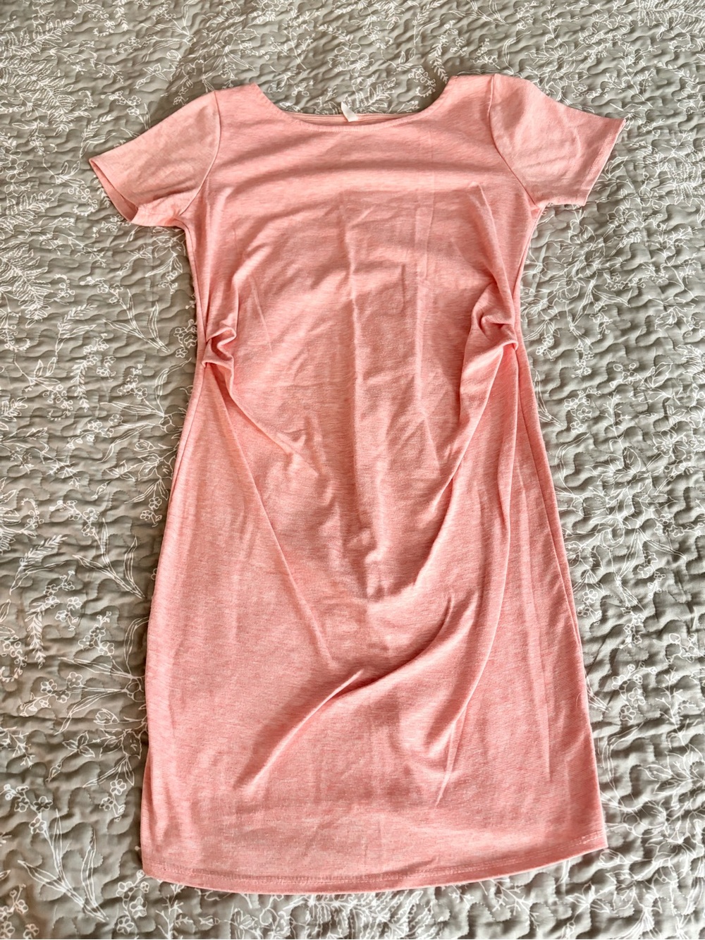 Pinkblush Maternity Coral Pink Midi Shift Dress